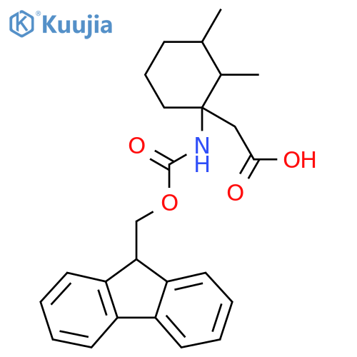 2-1-({(9H-fluoren-9-yl)methoxycarbonyl}amino)-2,3-dimethylcyclohexylacetic acid structure
