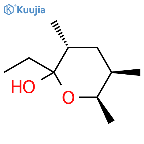 2H-Pyran-2-ol, 2-ethyltetrahydro-3,5,6-trimethyl-, (3R,5R,6R)-rel- structure