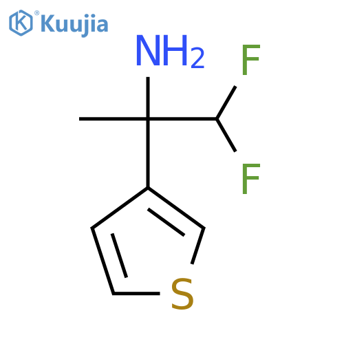1,1-difluoro-2-(thiophen-3-yl)propan-2-amine structure