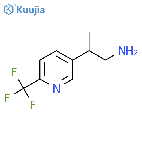 2-6-(trifluoromethyl)pyridin-3-ylpropan-1-amine structure