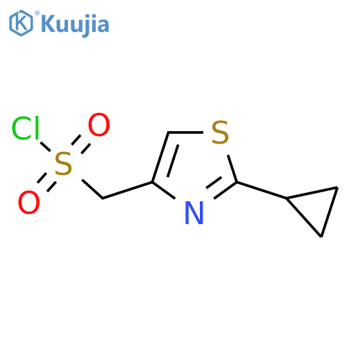 (2-Cyclopropyl-1,3-thiazol-4-yl)methanesulfonyl chloride structure