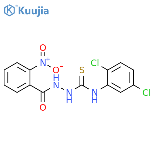 Benzoic acid, 2-nitro-, 2-[[(2,5-dichlorophenyl)amino]thioxomethyl]hydrazide structure