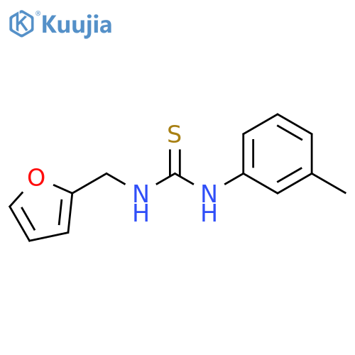 (E)-N-(furan-2-yl)methyl-N'-(3-methylphenyl)carbamimidothioic acid structure