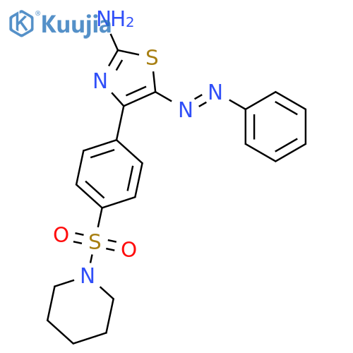 Piperidine, 1-[[4-[2-amino-5-(phenylazo)-4-thiazolyl]phenyl]sulfonyl]- structure