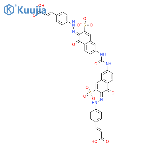 (3Z)-3-(2-{4-[(E)-2-carboxyethenyl]phenyl}hydrazinylidene)-7-({[(6Z)-6-(2-{4-[(E)-2-carboxyethenyl]phenyl}hydrazinylidene)-5-oxo-7-sulfonato-5,6-dihydronaphthalen-2-yl]carbamoyl}amino)-4-oxo-3,4-dihydronaphthalene-2-sulfonate structure