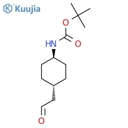 tert-butyl trans-N-[4-(2-oxoethyl)cyclohexyl]carbamate structure