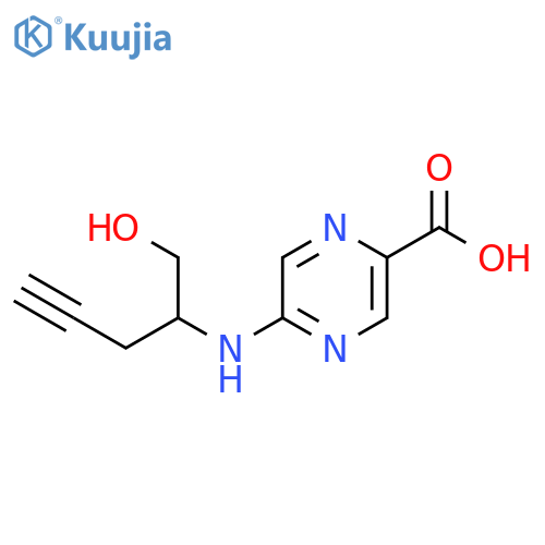 5-(1-hydroxypent-4-yn-2-yl)aminopyrazine-2-carboxylic acid structure