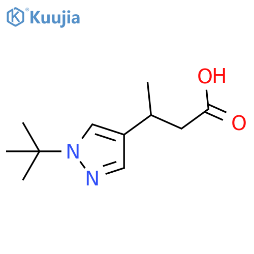 3-(1-tert-butyl-1H-pyrazol-4-yl)butanoic acid structure