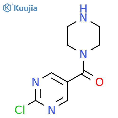 2-Chloro-5-(piperazine-1-carbonyl)pyrimidine structure