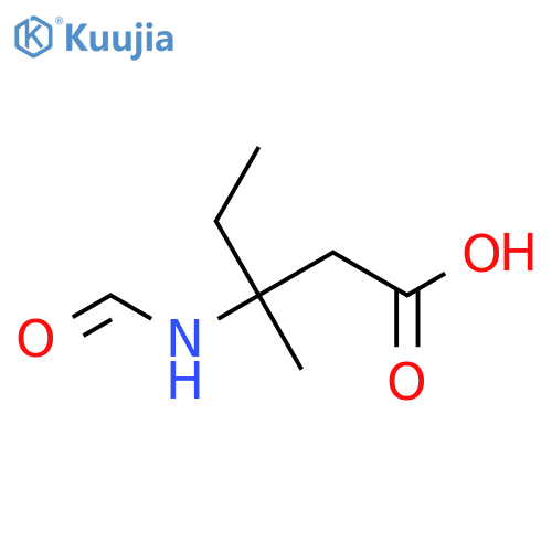 3-formamido-3-methylpentanoic acid structure