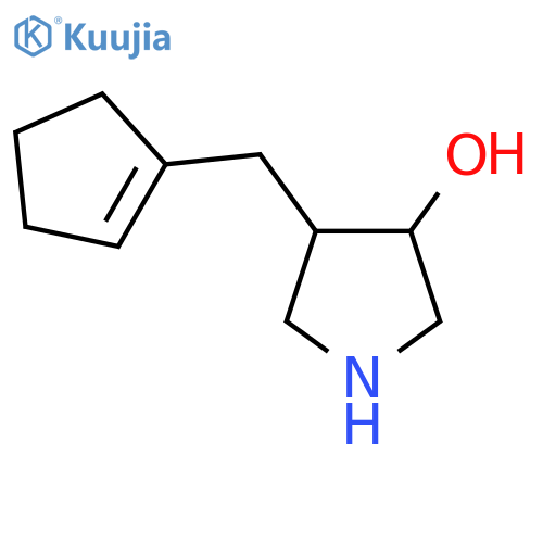 4-(cyclopent-1-en-1-yl)methylpyrrolidin-3-ol structure