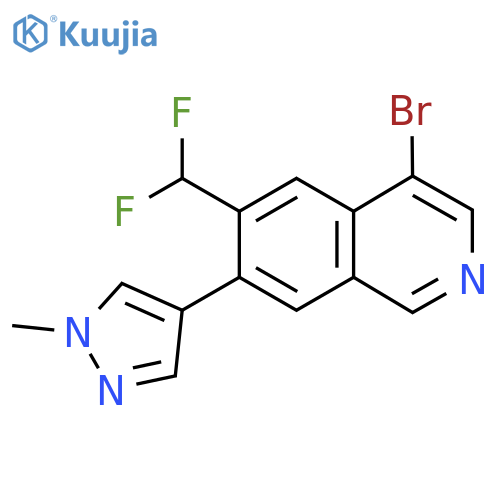 4-Bromo-6-(difluoromethyl)-7-(1-methyl-1H-pyrazol-4-yl)isoquinoline structure