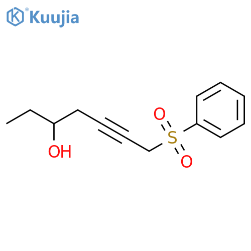 5-Heptyn-3-ol, 7-(phenylsulfonyl)- structure