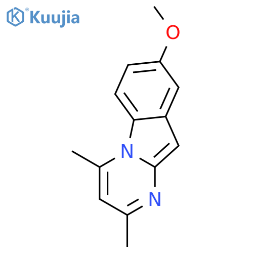 PYRIMIDO[1,2-A]INDOLE, 8-METHOXY-2,4-DIMETHYL- structure