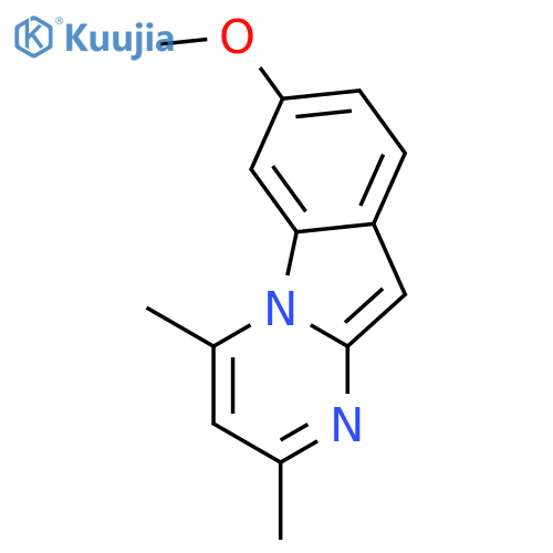 Pyrimido[1,2-a]indole, 7-methoxy-2,4-dimethyl- structure