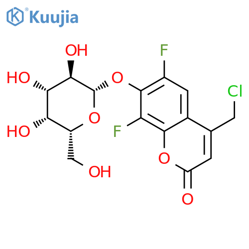 4-Chloromethyl-6,8-difluoroumbelliferyl b-D-galactopyranoside structure