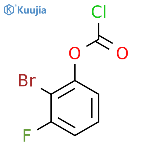 2-bromo-3-fluorophenyl chloroformate structure