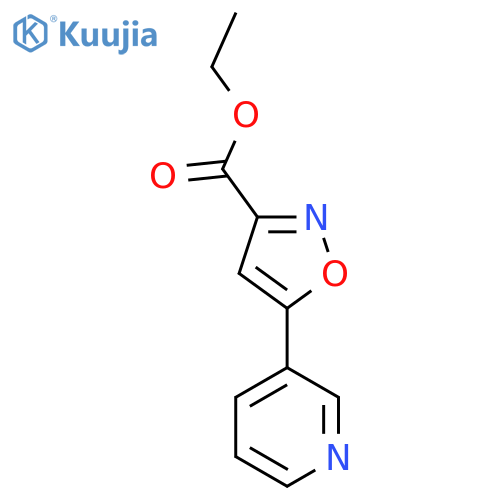 Ethyl 5-(pyridin-3-yl)-1,2-oxazole-3-carboxylate structure