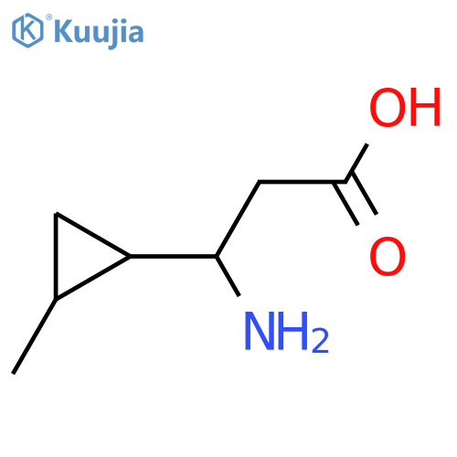3-amino-3-(2-methylcyclopropyl)propanoic acid structure