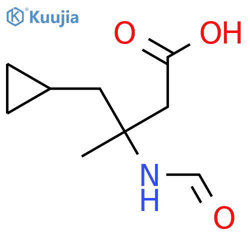 4-cyclopropyl-3-formamido-3-methylbutanoic acid structure