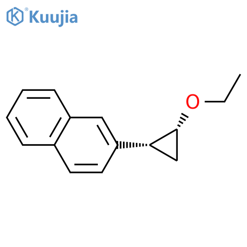 Naphthalene,2-[(1R,2R)-2-ethoxycyclopropyl]-, rel- structure