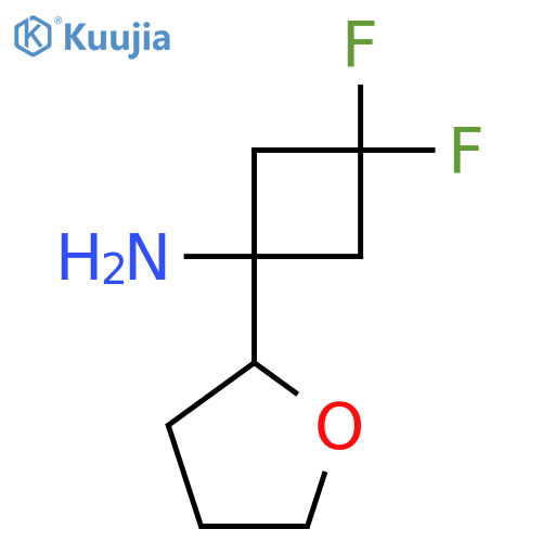 3,3-difluoro-1-(oxolan-2-yl)cyclobutan-1-amine structure