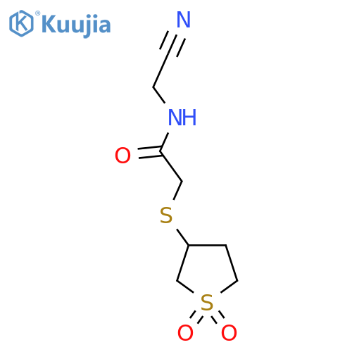 N-(Cyanomethyl)-2-(1,1-dioxothiolan-3-yl)sulfanylacetamide structure
