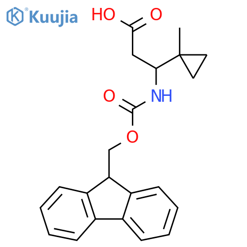 3-({(9H-fluoren-9-yl)methoxycarbonyl}amino)-3-(1-methylcyclopropyl)propanoic acid structure