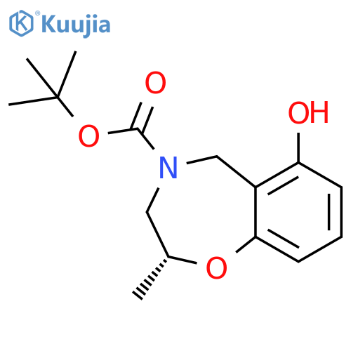 tert-butyl (2R)-6-hydroxy-2-methyl-3,5-dihydro-2H-1,4-benzoxazepine-4-carboxylate structure