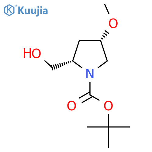 tert-Butyl (2S,4S)-2-(hydroxymethyl)-4-methoxypyrrolidine-1-carboxylate structure