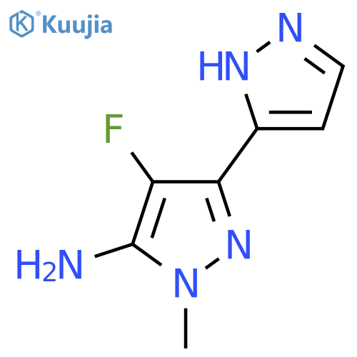 4-fluoro-1-methyl-3-(1H-pyrazol-5-yl)-1H-pyrazol-5-amine structure