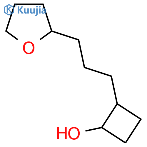 2-3-(oxolan-2-yl)propylcyclobutan-1-ol structure