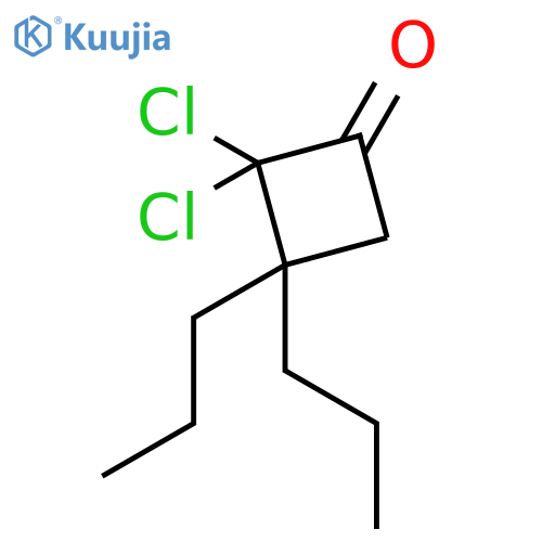 Cyclobutanone, 2,2-dichloro-3,3-dipropyl- structure