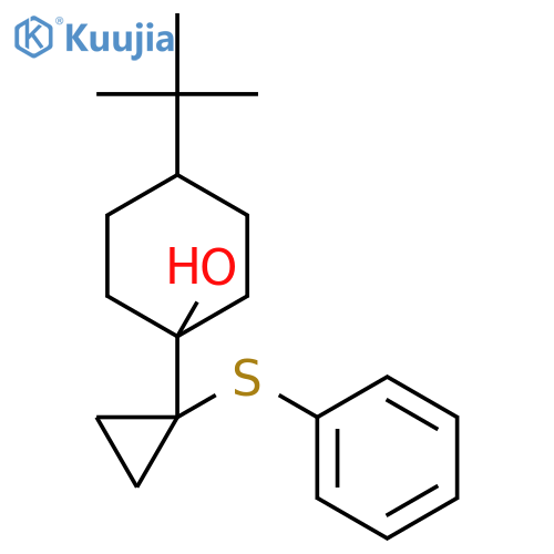 Cyclohexanol, 4-(1,1-dimethylethyl)-1-[1-(phenylthio)cyclopropyl]- structure