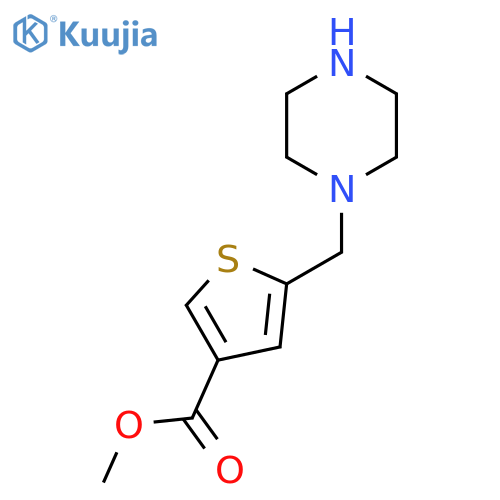 methyl 5-(piperazin-1-yl)methylthiophene-3-carboxylate structure