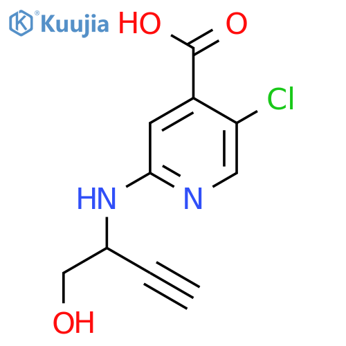 5-chloro-2-(1-hydroxybut-3-yn-2-yl)aminopyridine-4-carboxylic acid structure