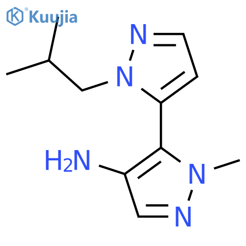 1-methyl-5-1-(2-methylpropyl)-1H-pyrazol-5-yl-1H-pyrazol-4-amine structure