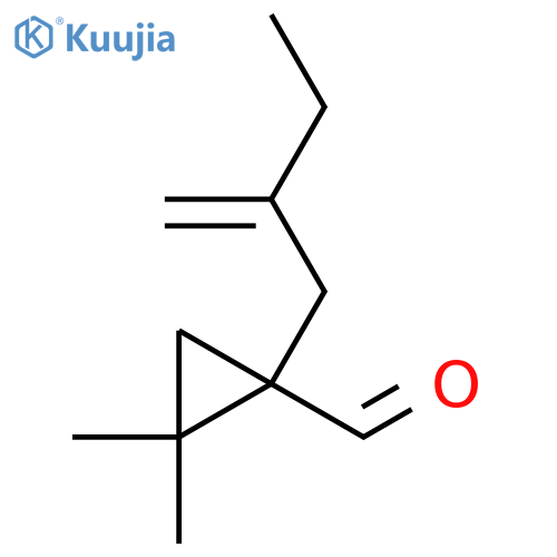 2,2-dimethyl-1-(2-methylidenebutyl)cyclopropane-1-carbaldehyde structure