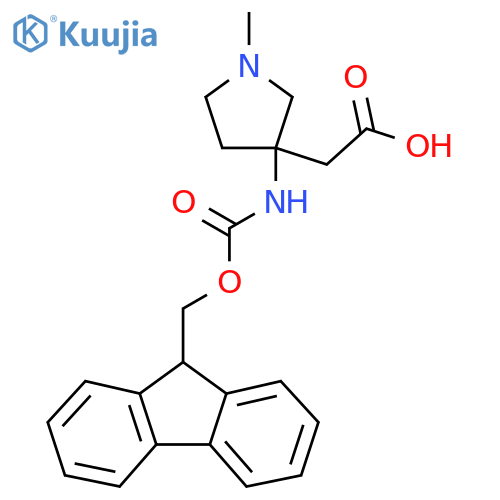2-3-({(9H-fluoren-9-yl)methoxycarbonyl}amino)-1-methylpyrrolidin-3-ylacetic acid structure