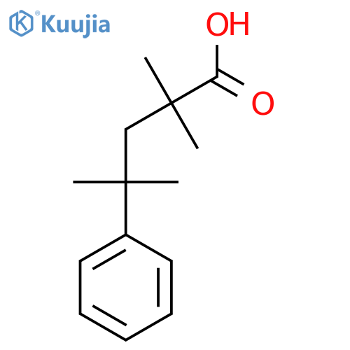 2,2,4-trimethyl-4-phenylpentanoic acid structure
