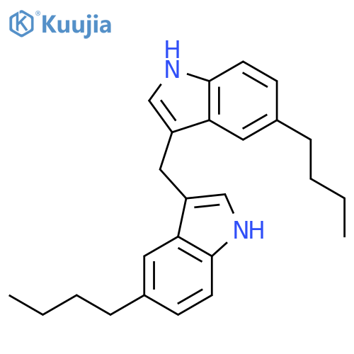1H-Indole, 3,3'-methylenebis[5-butyl- structure