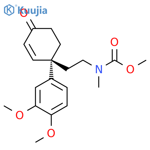 Carbamic acid, [2-[(1R)-1-(3,4-dimethoxyphenyl)-4-oxo-2-cyclohexen-1-yl]ethyl]methyl-, methyl ester (9CI) structure