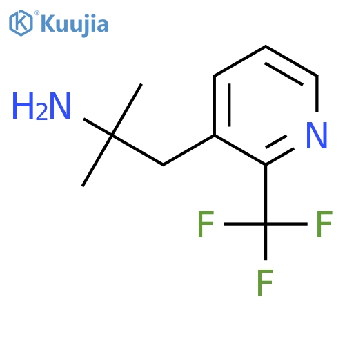 2-methyl-1-2-(trifluoromethyl)pyridin-3-ylpropan-2-amine structure