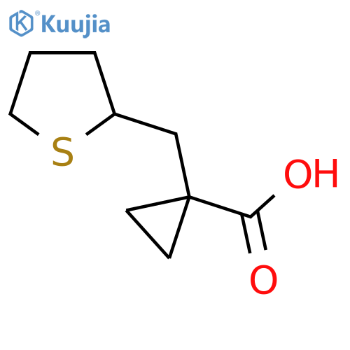 1-(thiolan-2-yl)methylcyclopropane-1-carboxylic acid structure