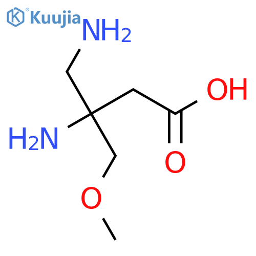 3,4-diamino-3-(methoxymethyl)butanoic acid structure