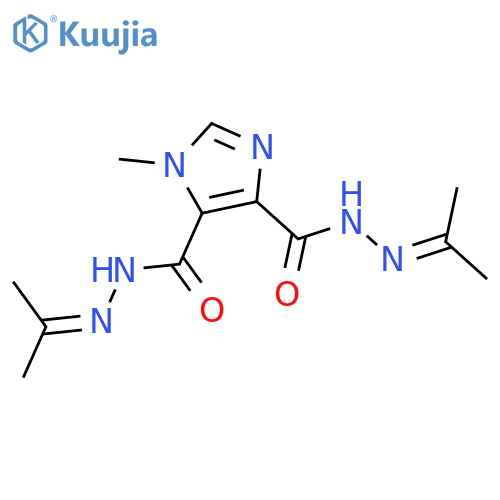 1-methyl-N'~4~,N'~5~-di(propan-2-ylidene)-1H-imidazole-4,5-dicarbohydrazide structure