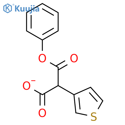 Propanedioic acid, 3-thienyl-, monophenyl ester structure