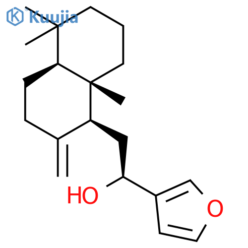 15,16-Epoxy-12S-hydroxylabda-8(17),13(16),14-triene structure