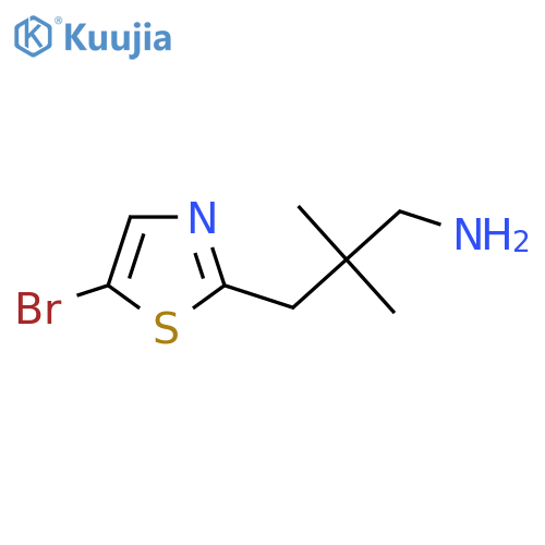 3-(5-bromo-1,3-thiazol-2-yl)-2,2-dimethylpropan-1-amine structure