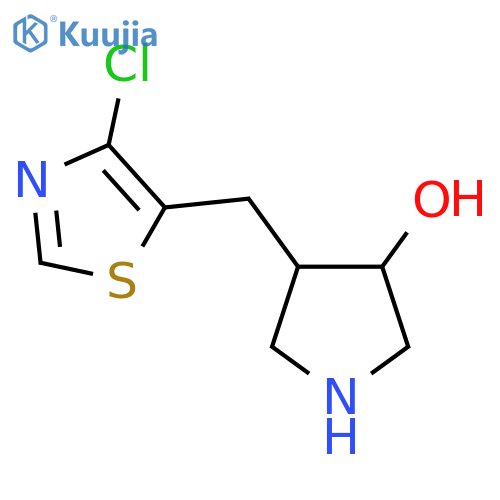 4-(4-chloro-1,3-thiazol-5-yl)methylpyrrolidin-3-ol structure
